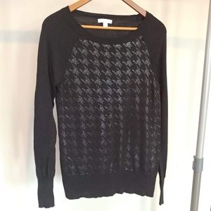 5/$25 ny&co herringbone black sweater size s